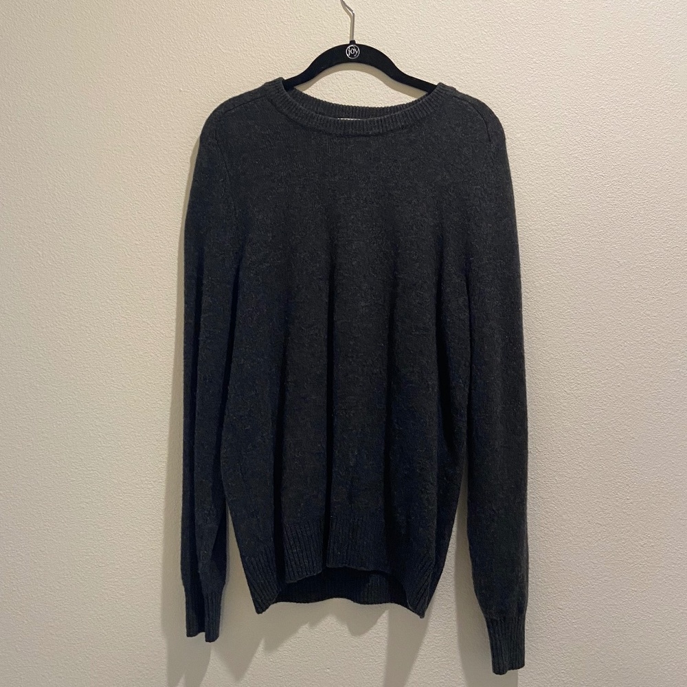 Charcoal Wool Crew Sweater